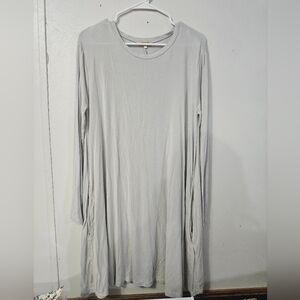 Piko 1988 Light Gray Long Sleeve Dress With Pockets!